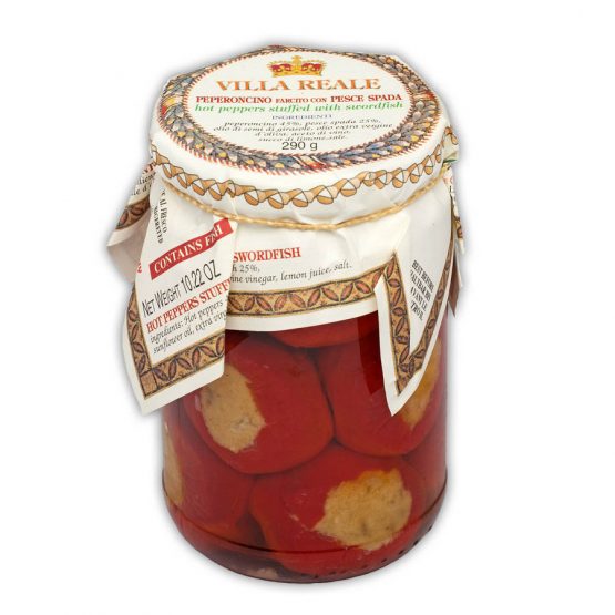 Vr074 Pfefferschoten gefüllt mit Schwertfisch